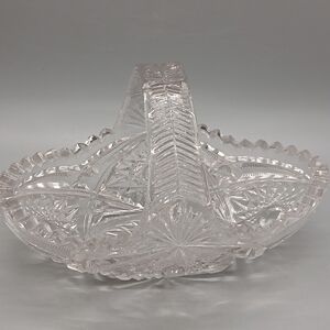 Elegant Clear Glass Basket